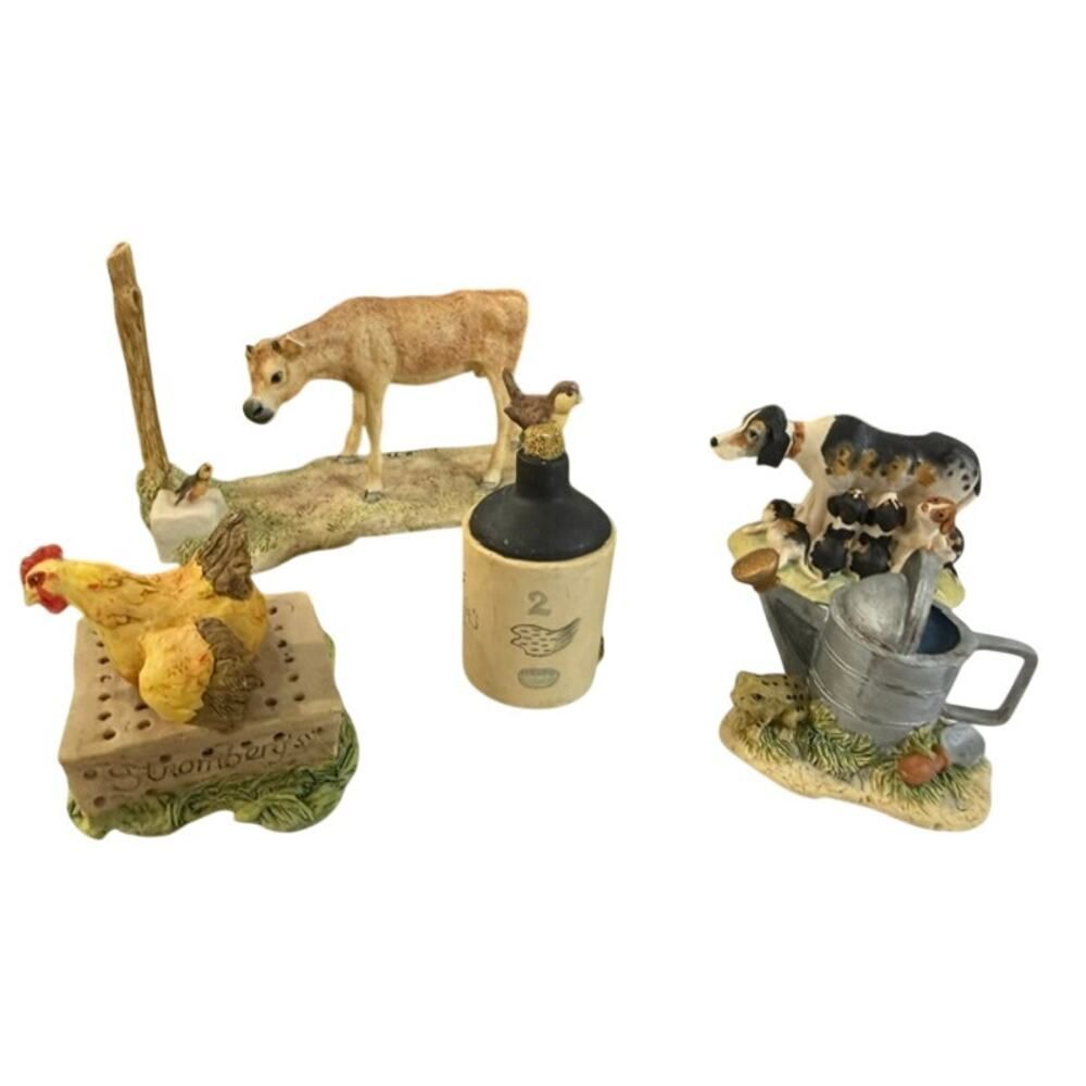 Lowell Davis Schmid Border Fine Arts Farm Animals Cow 80s 90s As Is Lot of 5